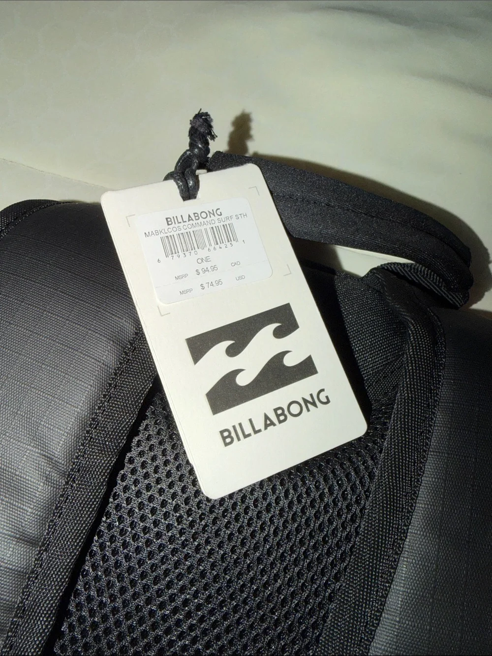 Billabong Black Men's Backpack with Multiple Pockets
